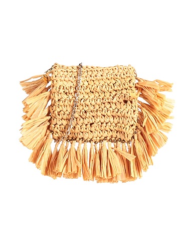 LIVIANA CONTI Across-body bag Beige Textile fibres