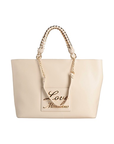 LOVE MOSCHINO Borsa a mano Panna 100% Poliuretano