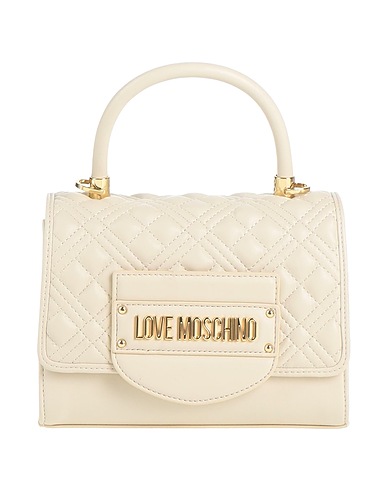 LOVE MOSCHINO Borsa a mano Avorio 100% Poliuretano
