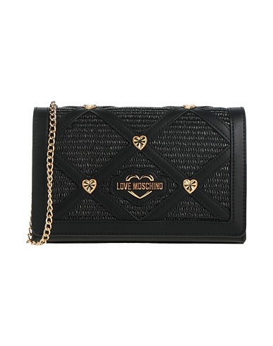 LOVE MOSCHINO Across-body bag Black 50% Polyester, 35% Polypropylene, 15% Polyethylene