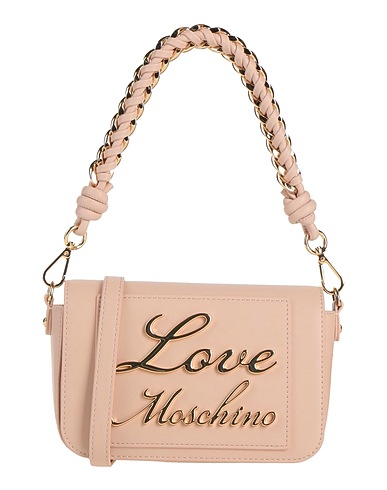 LOVE MOSCHINO Borsa a mano Cipria 100% Poliuretano
