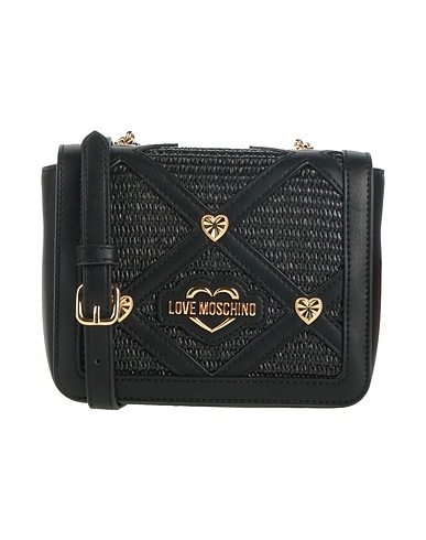LOVE MOSCHINO Across-body bag Black 50% Polyester, 35% Polypropylene, 15% Polyethylene