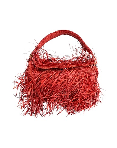MADE FOR A WOMAN Handbag Brick red Straw