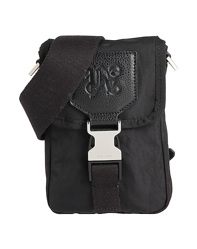 PALM ANGELS Across-body bag Black 100% Polyamide, Calfskin