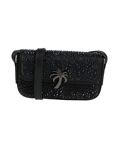 PALM ANGELS Cross-body bags Black 100% Polyamide, Calfskin
