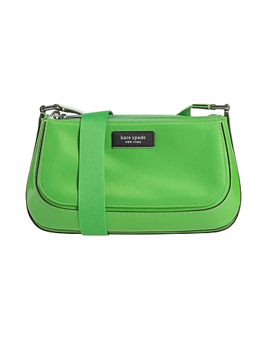 KATE SPADE New York Cross-body bags Green Leather, Textile fibers