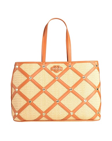 LOVE MOSCHINO Handbag Tan 50% Polyester, 35% Polypropylene, 15% Polyethylene