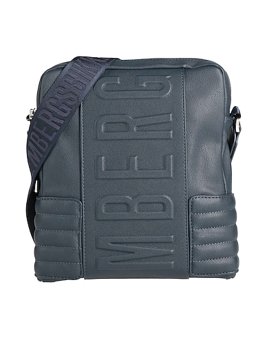BIKKEMBERGS Cross-body bags Navy 100% Polyurethane