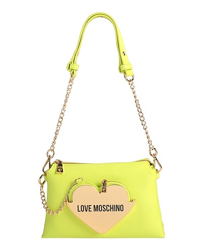 LOVE MOSCHINO Schultertasche Limettengrün 100% Polyurethan
