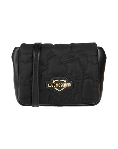 LOVE MOSCHINO Across-body bag Black 80% Polyester, 20% Polyurethane