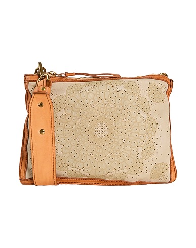 CATERINA LUCCHI Across-body bag GOLD Light grey 100% Calfskin, Cowhide