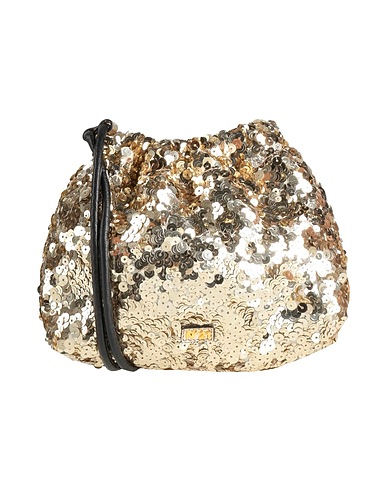 N°21 Across-body bag Gold Textile fibres
