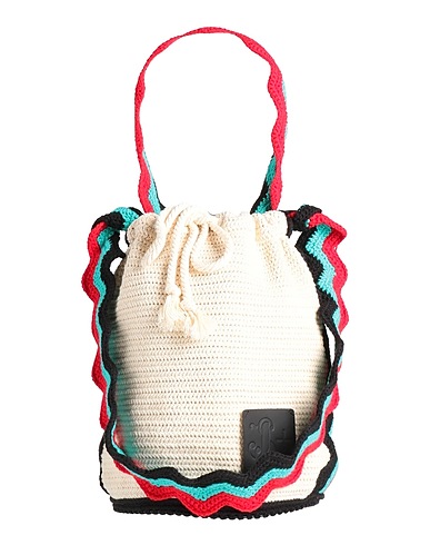 JIL SANDER+ Handbag Ivory 95% Cotton, 4% Polyamide, 1% Elastane, Calfskin