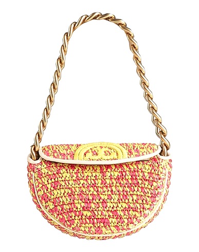 TORY BURCH Handbag Lime green Textile fibers