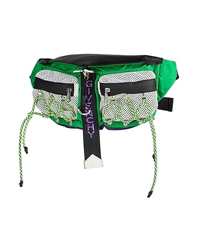 GIVENCHY Belt Bags Green Leather, Textile fibres