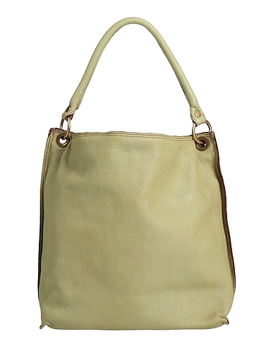 CATERINA LUCCHI Handbag GOLD Sage green 100% Calfskin