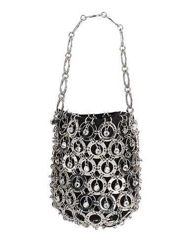 RABANNE Handbag Silver Metal, Textile fibres