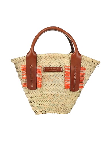 THE BRIDGE Handtasche Beige 100% Palmblätter, Rindsleder