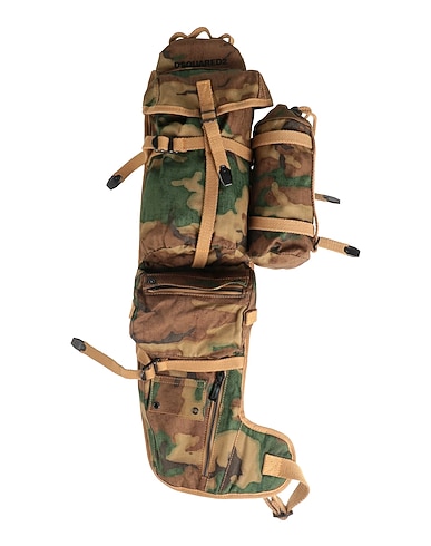 DSQUARED2 Rucksacks Military green Textile fibres