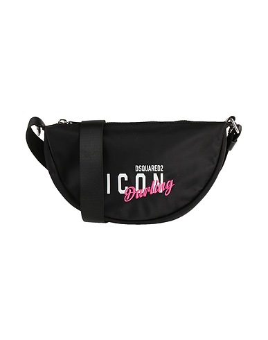 DSQUARED2 Across-body bag Black 95% Polyester, 5% Cow leather