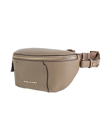 PIQUADRO Belt Bags Khaki Cow leather, Nylon, Polyester, Metal