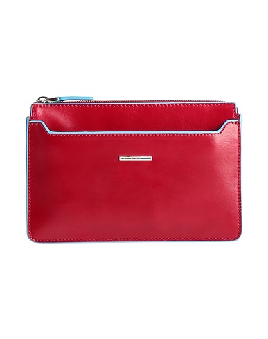 PIQUADRO Handbag Burgundy Cow leather, Polyester, Metal