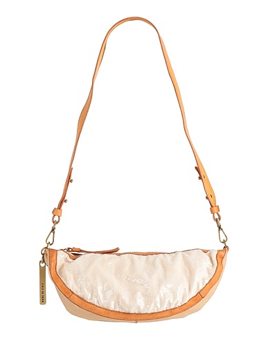 CATERINA LUCCHI Shoulder bag Ivory Calfskin, Cotton, Polyamide