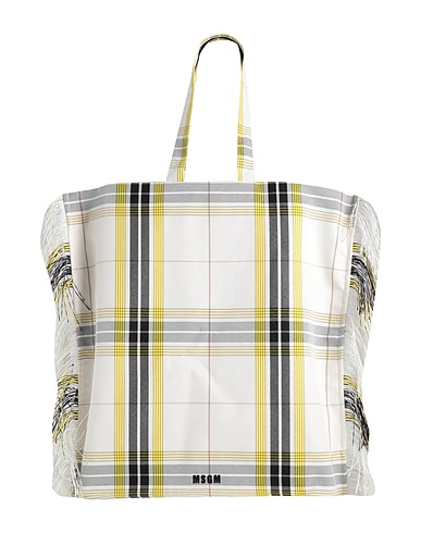 MSGM Handbag White 100% Polyester