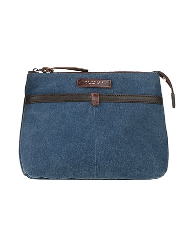 THE BRIDGE Handbag Blue Textile fibres, Leather