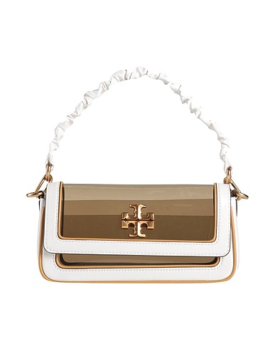 TORY BURCH Handbag White Plastic, Leather
