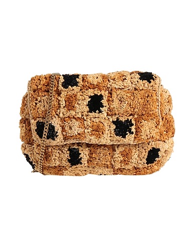 TORY BURCH Across-body bag Sand Natural raffia