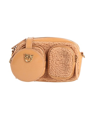 PINKO HANDBAGS Beige Textile fibers