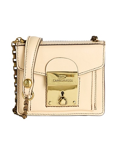 CAMPOMAGGI Cross-body bags Cream 100% Cowhide