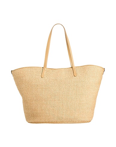 BRUNELLO CUCINELLI Сумки с короткими ручками и клатчи BEIGE 52% Хлопок, 48% Кожа