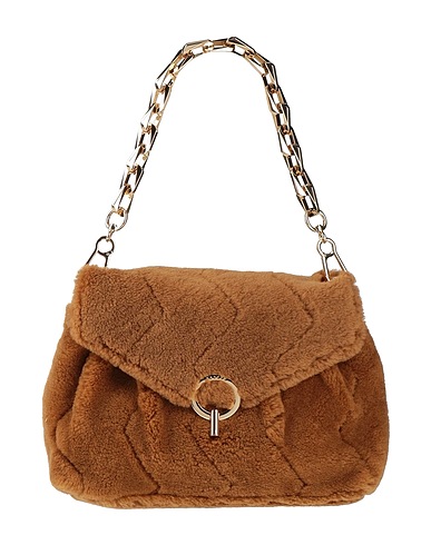 SANDRO Handbag Camel 100% Sheepskin