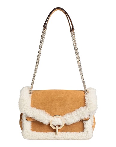 SANDRO Shoulder bag Camel 100% Cowhide, Sheepskin