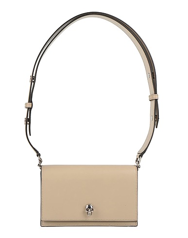 MCQUEEN Borsa a spalla Beige Pelle di vitello