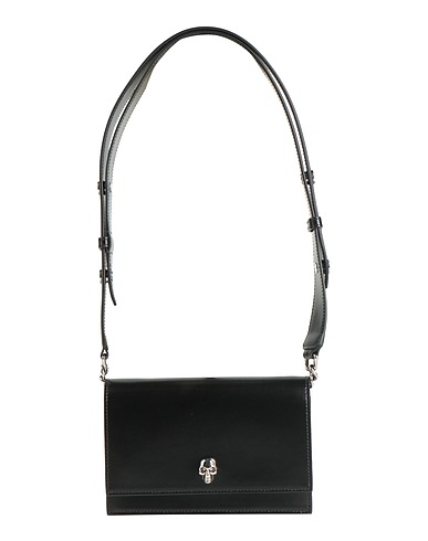 MCQUEEN Borsa a spalla Nero Pelle di vitello