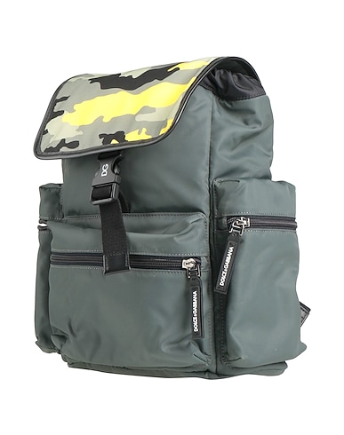 DOLCE&GABBANA バックパック＆ヒップバッグ 鉛色 ナイロン 70% / 牛革（カーフ） 30%