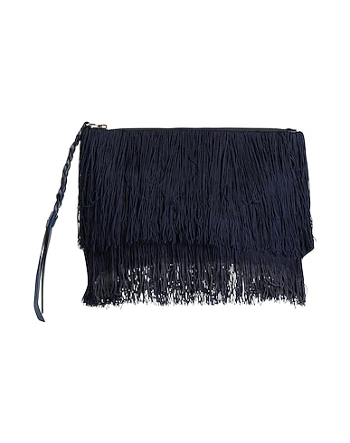 NINA RICCI Handbag Navy blue Textile fibres, Leather