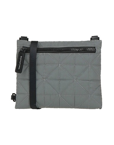 VEECOLLECTIVE Across-body bag Grey 100% Nylon, Leather