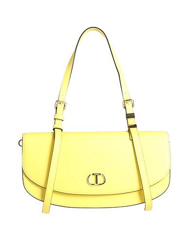 TWINSET Handtasche Gelb 100% Polyester, Polyurethan