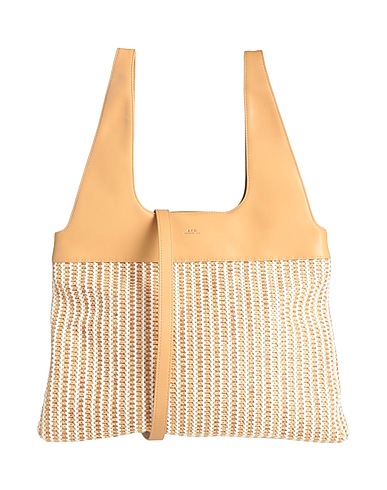A.P.C. Shoulder bag Beige 60% Polyurethane, 40% Polypropylene, Polyester, Calcium carbonate
