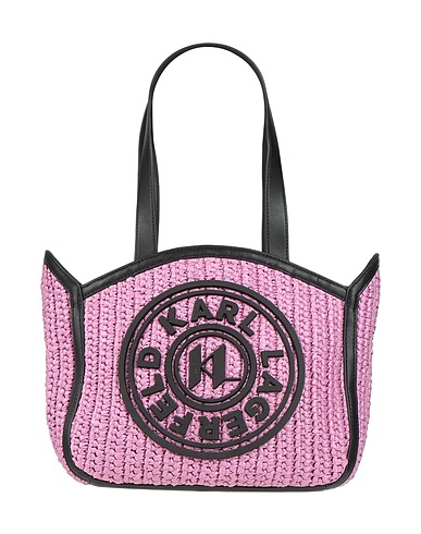 KARL LAGERFELD Handbag Mauve 55% Polyurethane, 45% Polypropylene