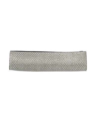 MANU ATELIER Handbag Silver Textile fibres, Leather
