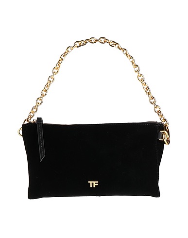 TOM FORD Handbag Black Cow leather, Viscose