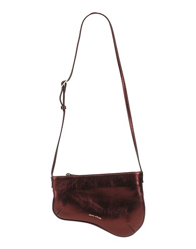 MANU ATELIER Shoulder bag Bronze Leather