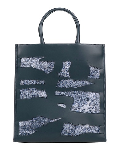 EMPORIO ARMANI Handbag Midnight blue Leather, Textile fibres