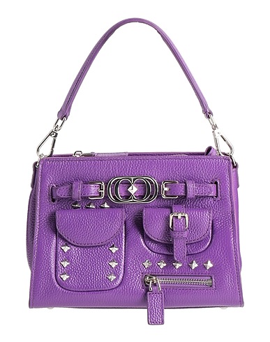 LA CARRIE Borsa a mano Viola Pelle di vitello