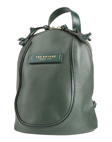 THE BRIDGE Rucksacks Dark green Cow leather